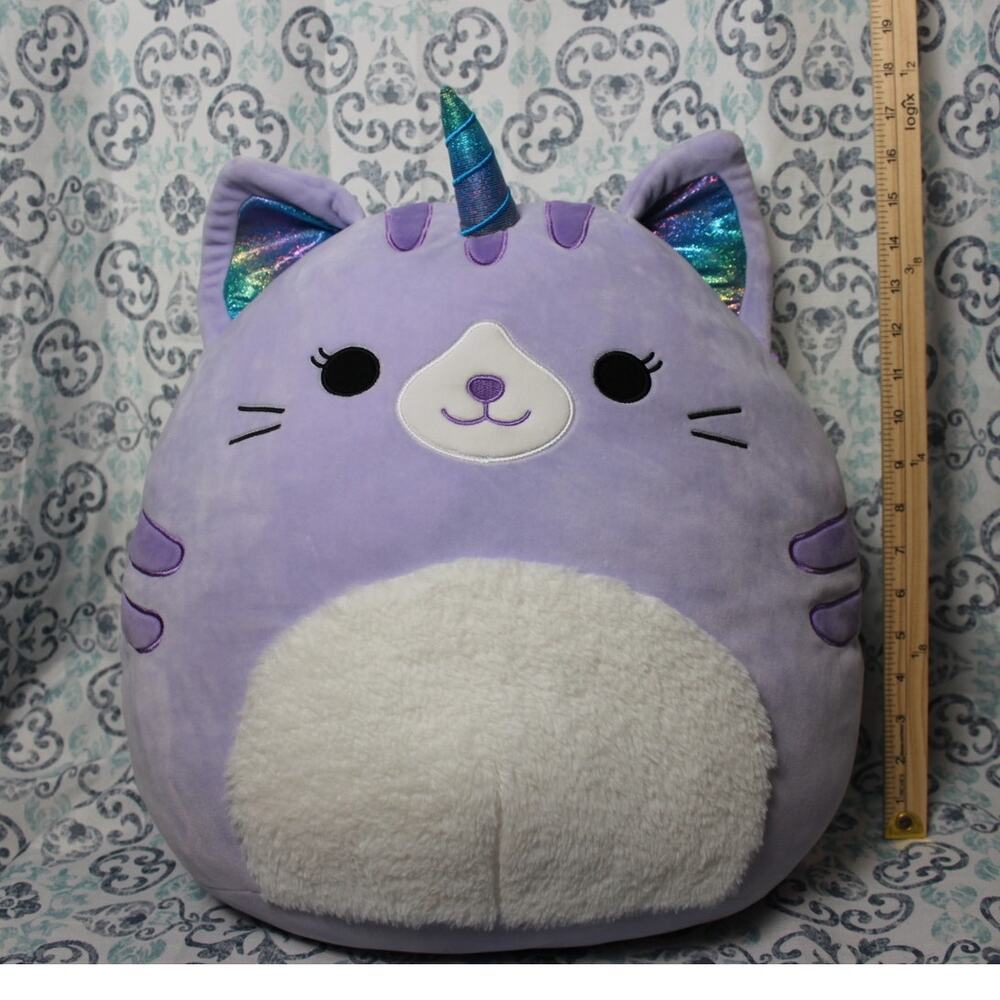 Squishmallow‎ Caticorn Purple Cat Unicorn 18" Kellytoy Plush